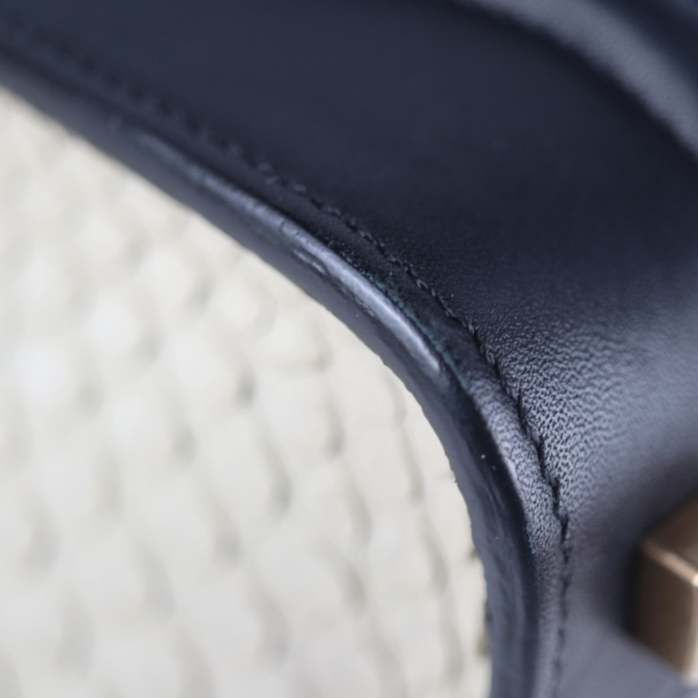 Celine Micro Shopper Python Black Blue Beige - image 6